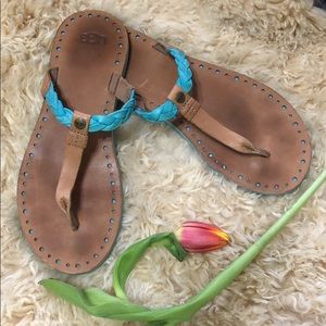 UGG leather flip flop